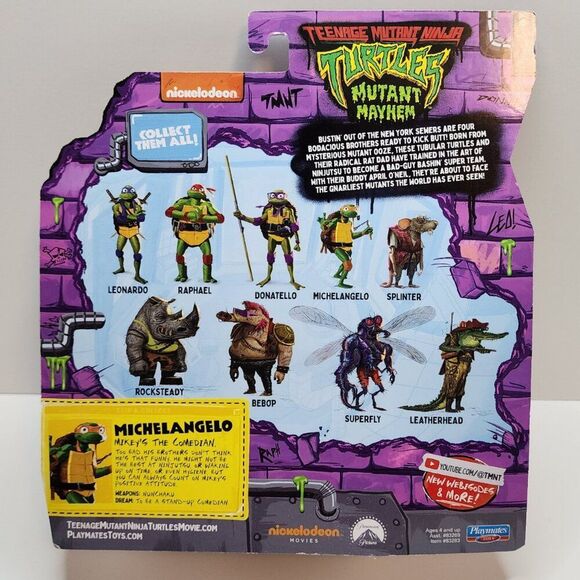 TMNT Michelangelo Figurine and Mask Set - Nickelodeon, OneSize, Green & Orange - Picture 7 of 7